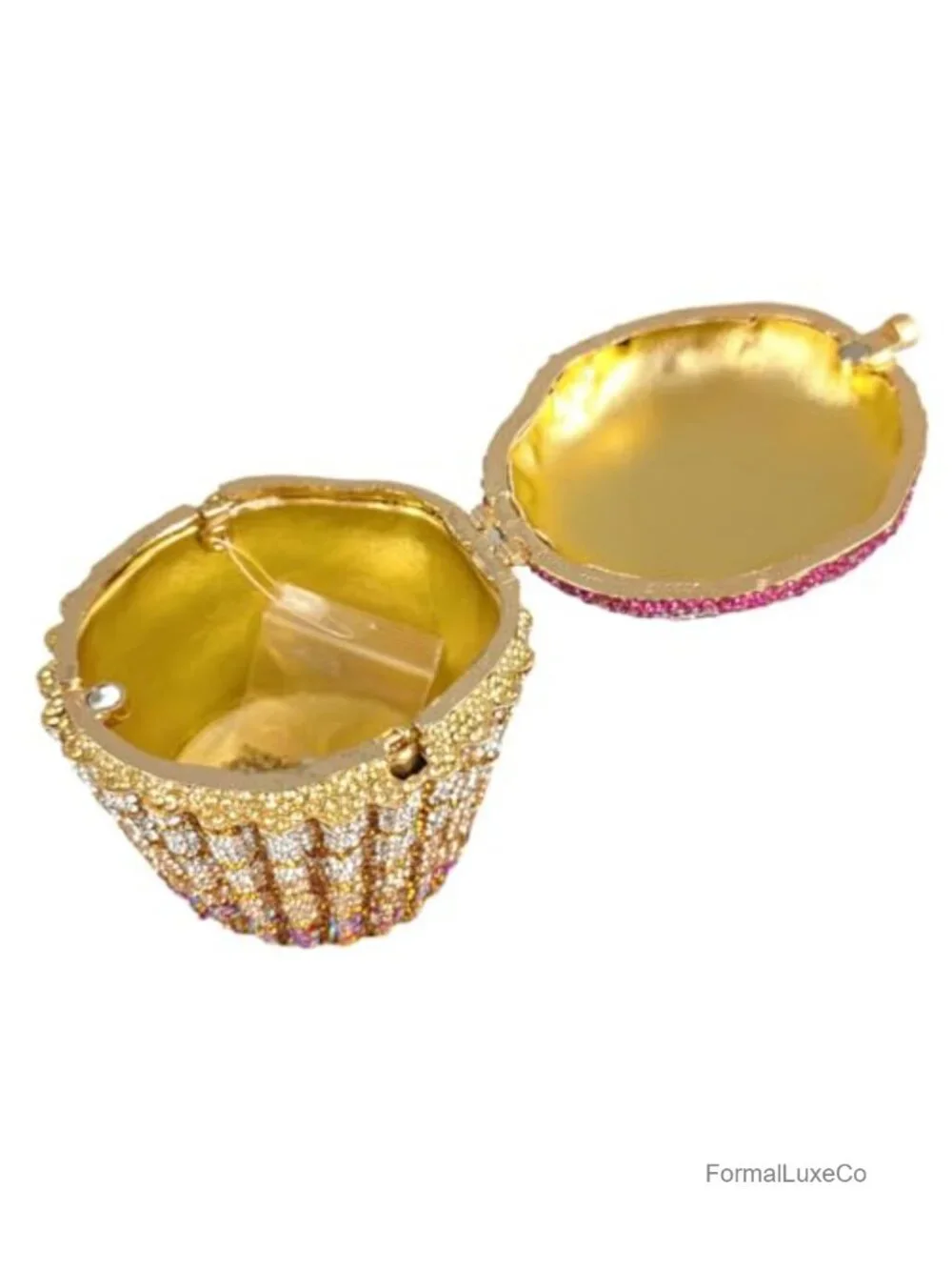 Mini Cupcake Clutch Purse Rhinestone Evening Handbags Sparkly Crystal Party Bag